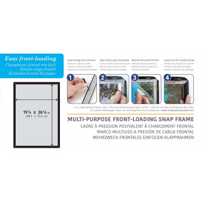 Eurographics-8955-0115 Cadre à clipser - Couleur Aluminium pour Puzzle 67,6 x 48,9 cm