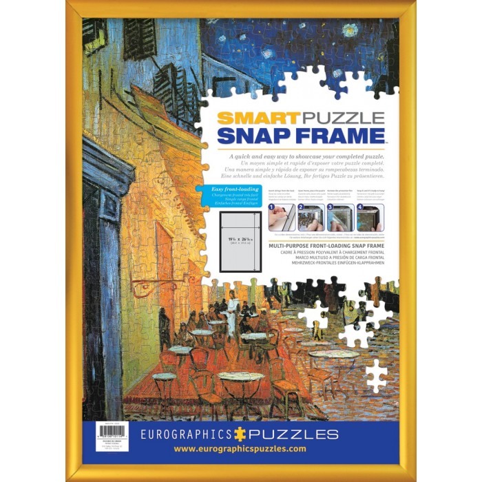   Cadre à clipser - Couleur Or pour Puzzle - 48,9 x 67,6 cm