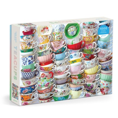 Galison-38059 Tasses à Thé - Puzzle 1000 pièces