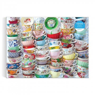 Galison-38059 Tasses à Thé - Puzzle 1000 pièces