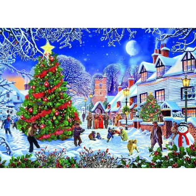 Puzzle Gibsons-G3526 Pièces XXL - Steve Crisp - The Village Christmas Tree