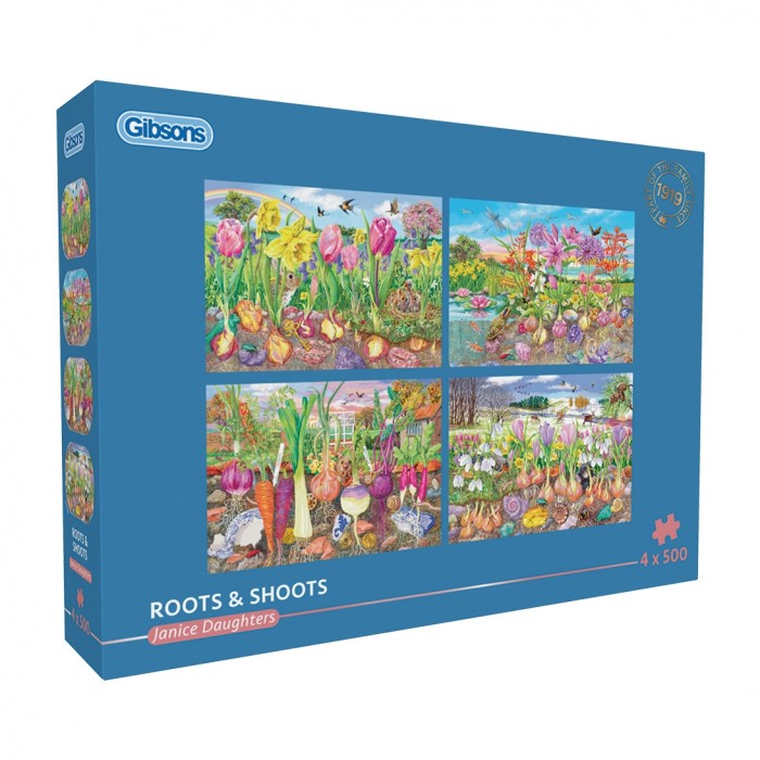  Gibsons-G5066 Puzzle 4 X 500 Pièces - Racines et Pousses