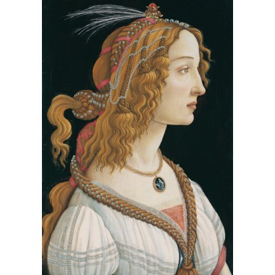 Puzzle Grafika-F-30989 Sandro Botticelli: Portrait de Jeune Femme, 1494