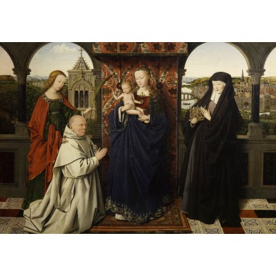 Puzzle Grafika-F-31139 Jan van Eyck - Virgin and Child, with Saints and Donor, 1441
