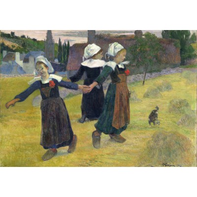 Puzzle Grafika-F-31177 Gauguin Paul : Danse Bretonne des Filles à Pont Aven, 1888