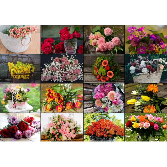 Puzzle  Grafika-F-31452 Collage - Fleurs