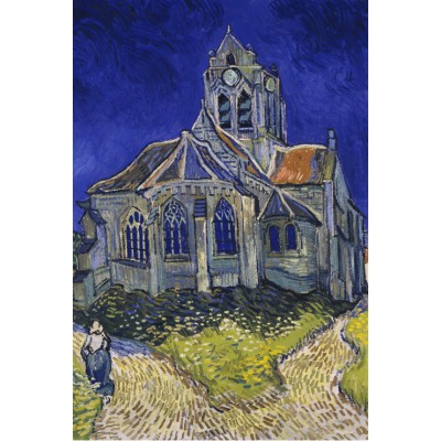 Puzzle Grafika-F-31600 Vincent Van Gogh : L'église d'Auvers-sur-Oise, 1890