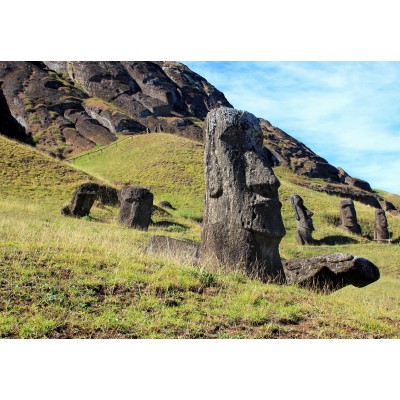 Puzzle Grafika-F-31939 Île de Pâques, Moai at Quarry