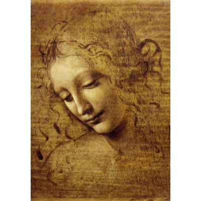 Puzzle Grafika-F-31953 Léonard de Vinci : Visage de Giovane Fanciulla, 1508