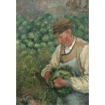Puzzle  Grafika-F-32121 Camille Pissarro : Le Jardinier - Vieux Paysan avec Chou, 1883-1895