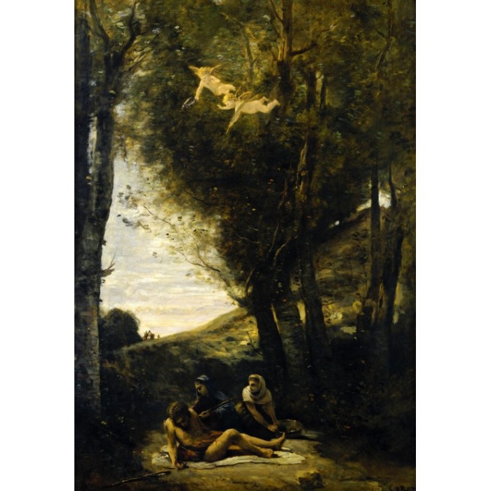 Puzzle Grafika-Kids-01344 Jean-Baptiste-Camille Corot : Saint Sebastian Succored by the Holy Women, 1874
