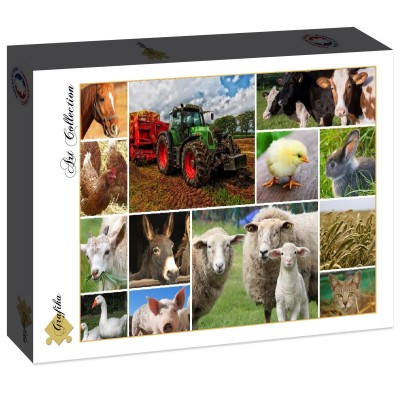 Puzzle Grafika-F-30027 Collage - Animaux de la Ferme