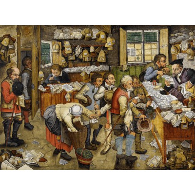 Puzzle Grafika-F-30176 Brueghel Pieter le Jeune : Le Paiement de la Dîme, 1617-1622