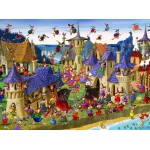 Puzzle  Grafika-F-30385 François Ruyer - Fête des Sorcières au Château