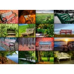 Puzzle  Grafika-F-30403 Collage - Bancs
