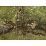 Puzzle  Grafika-F-30550 Jean-Baptiste-Camille Corot : Rochers en Forêt de Fontainebleau, 1860-1865