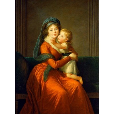 Puzzle Grafika-F-30616 Louise-Élisabeth Vigee le Brun : Princesse Alexandra Golitsyna et son fils Piotr, 1794