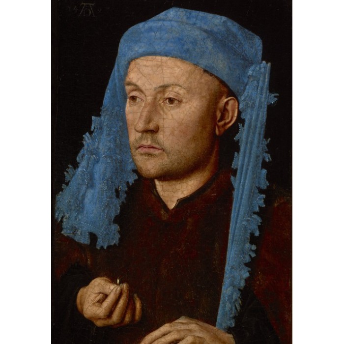 Jan van Eyck - Portrait of a Man with a Blue Chaperon, 1430-33