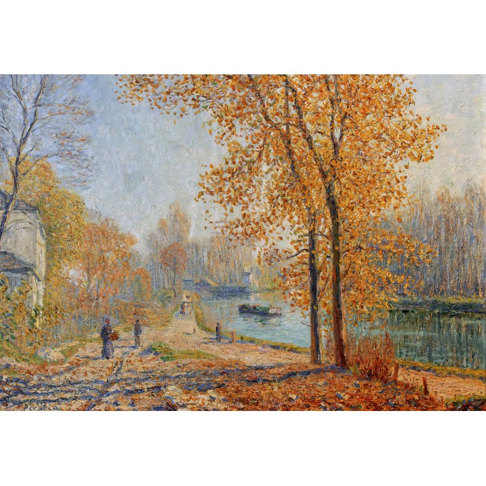 Puzzle Grafika-F-33401 Francis Picabia - Les Bords du Loing, Effet d'Automne le Matin à Moret, 1904