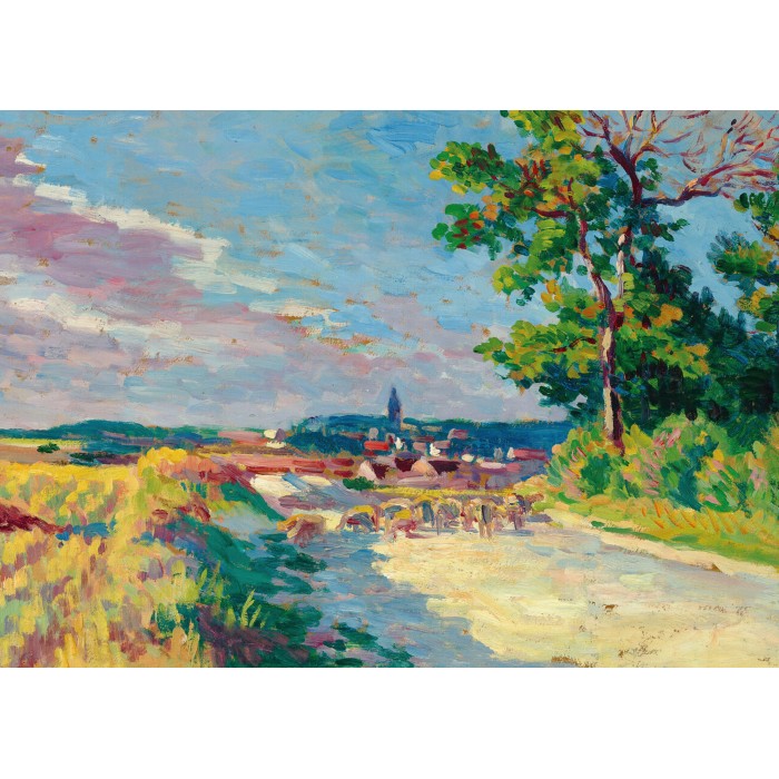 Puzzle  Grafika-F-33413 Maximilien Luce - Paysage près de Méréville, 1905