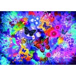 Puzzle  Grafika-T-00742 Fleurs et Papillons Colorés
