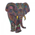  Harmandi-Puzzle-90031 Puzzle en Bois - L'Eléphant Impérial