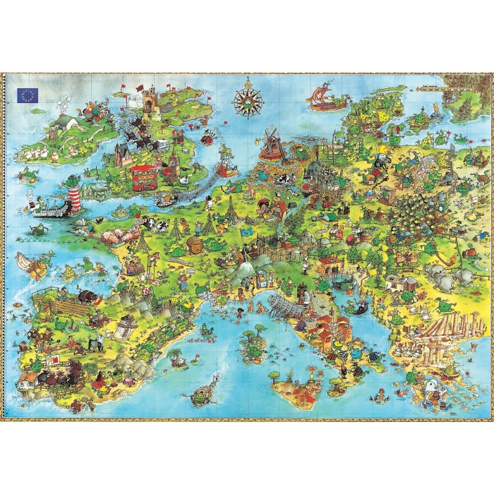 Puzzle  Heye-08854 Degano : l'Europe des dragons unis