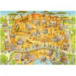 Puzzle  Heye-29639 Marino Degano : Habitat Africain