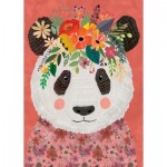 Puzzle  Heye-29954 Floral Friends - Cuddly Panda