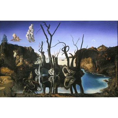 Puzzle Impronte-Edizioni-240 Salvador Dalí - Cygnes se reflétant en éléphants