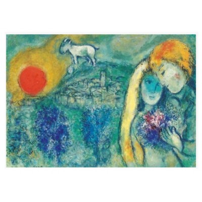 Puzzle Impronte-Edizioni-245 Marc Chagall - Les Amoureux de Vence