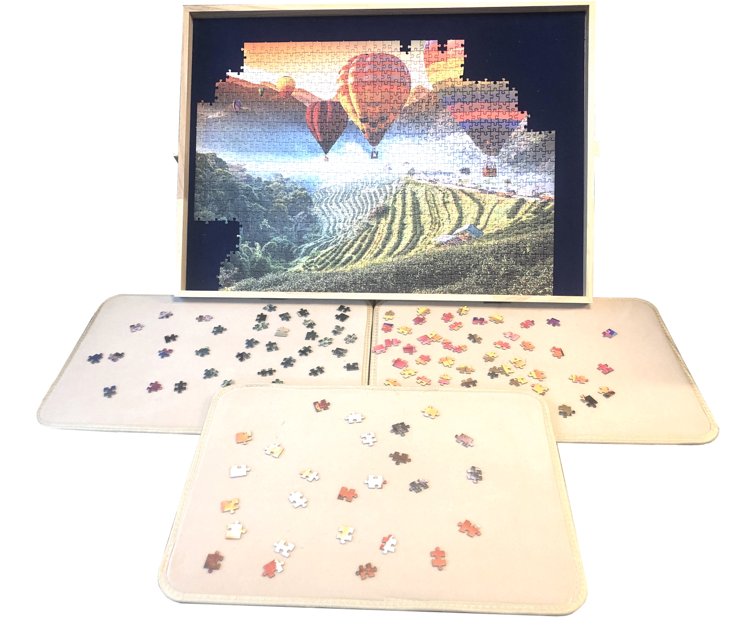 Luxe Puzzle Table - 100 à 1500 Pièces + 3 Plateaux de Tri