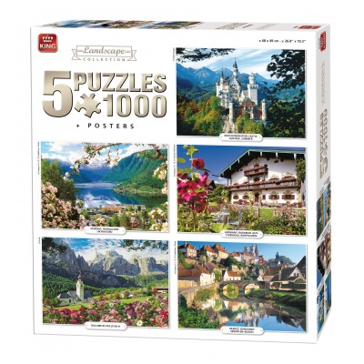 King-Puzzle-05209 5 Puzzles - Landscape Collection