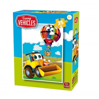 Puzzle King-Puzzle-05775-D Funny Vehicles