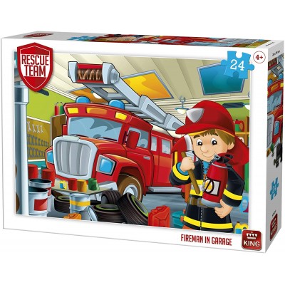 Puzzle King-Puzzle-55839 Rescue Team - Fireman in Garage