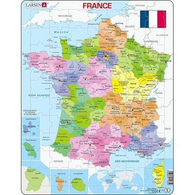 Larsen-A5-FR Puzzle Cadre - Carte de France