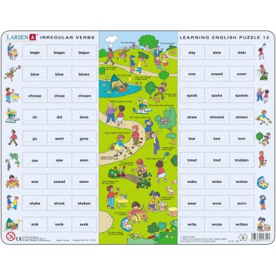 Larsen-EN12-GB Puzzle Cadre - Apprendre l'Anglais 12 : Les Verbes irréguliers (en Anglais)
