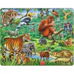  Larsen-FH24 Puzzle Cadre - Les Animaux de la Jungle