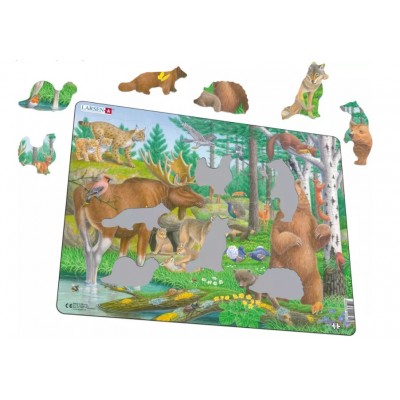 Larsen-FH36 Puzzle Cadre - Animaux de la Forêt