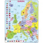  Larsen-K2-IT Puzzle Cadre - Carte Politique de l'Europe (Italien)