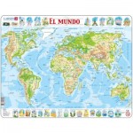  Larsen-K4-ES Puzzle Cadre - El Mundo (en Espagnol)