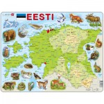  Larsen-K66-EE Puzzle Cadre - Carte de l'Estonie (en Estonien)