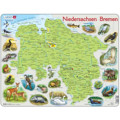 Larsen-K88-DE Puzzle Cadre - Niedersachsen / Bremen (en Allemand)