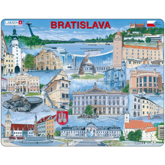 Puzzle Cadre - Souvenirs de Bratislava, Slovaquie (en Anglais)