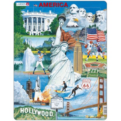 Larsen-KH7-GB Puzzle Cadre - Souvenirs des Etats-Unis