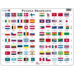  Larsen-L2-FR Puzzle Cadre - Drapeaux du Monde (en Français)