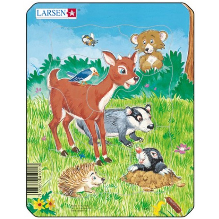 Larsen-M1-3 Puzzle Cadre - Animaux de la Forêt