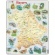 Puzzle Cadre - Carte de la Bavière et ses Animaux (en Allemand)