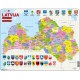 Puzzle Cadre - Carte de la Lettonie (en Letton)