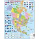 Puzzle Cadre - Carte de l'Amérique du Nord (en Anglais)